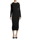 Jemlora Cold-Shoulder Midi Dress