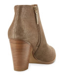 Savie Suede Chunky-Heel Bootie