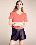 Short-Sleeve Cropped T-Shirt, Poppy
