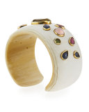 Ungana Mixed Stone Cuff Bracelet, Light Horn