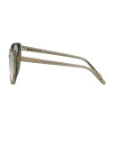 Mirrored Transparent Cat-Eye Sunglasses, White Gold/Platinum
