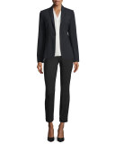 Darcy One-Button Stretch-Wool Jacket 