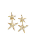 Sea Star Golden Drop Earrings