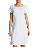 Butterknit Short-Sleeve Short Gown