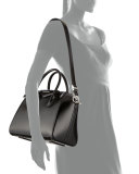 Antigona Small Leather Satchel Bag, Black