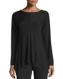 Uneven-Hem Lounge Top