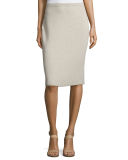 Washable Wool Crepe Pencil Skirt 