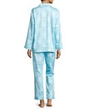 Chandelier-Print Pajama Set,  Blue