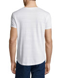 Chest-Stripe Short-Sleeve T-Shirt, Navy