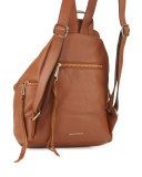 Julian Leather Backpack, Almond
