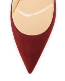 Apostrophy Suede 85mm Red Sole Pump, Fusian Gray