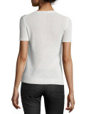 Tolleree B Short-Sleeve Cashmere Sweater