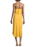 Strapless Popover Midi Dress, Marigold