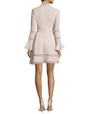 Lace-Inset Keyhole-Front Dress