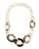 Wood & Mother-of-Pearl Link Necklace