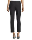 Washable Stretch Crepe Ankle Pants 