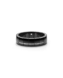 Domino Black Ceramic Stretch Bracelet with Diamonds