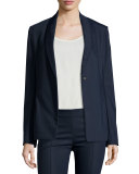 Shoner One-Button Shawl-Collar Blazer, Navy