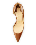 Iriza Half-d'Orsay 100mm Red Sole Pump, Indiana