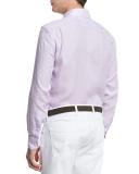 Linen Long-Sleeve Sport Shirt, Lilac