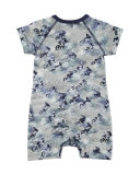 Felton Raglan Dirt Bike Shortall, Gray, Size 3-12 Months