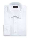 Gold Label Diagonal-Textured Dress Shirt, White