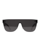 Tuttolente Flat Top Sunglasses, Black