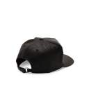 Gancini Vegan-Leather Baseball Cap, Black/Red
