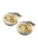 Mixed Metal Oval Cuff Links