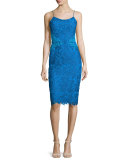 Sleeveless Lace Sheath Applique Cocktail Dress