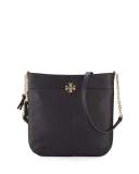 Ivy Leather Convertible Shoulder Bag, Black