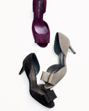Boatelle Bow Suede Pump, Fossil Gray