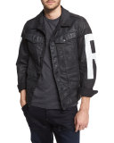 RAW Painted Denim Jacket, 3D Dark Aged