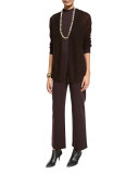Organic Linen Knit Shaped Cardigan