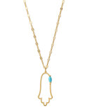 Annaliese Hamsa Pendant Necklace, 25"L