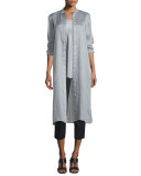 Auden Long Shirtdress Blouse, Zinc