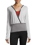 Ballet Wrap Performance Hoodie, Gray