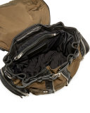 Mini Marti Nylon Backpack, Military Green/Nickel