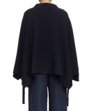 Funnel-Neck Poncho, Navy
