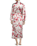 Silk Cherry Blossom Long Robe