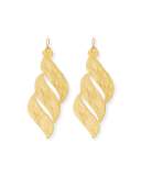 Hammered Golden Wave Earrings