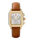 18mm Leather Watch Strap, Saddle