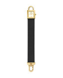 Surrey Leather Padlock Watch, Black