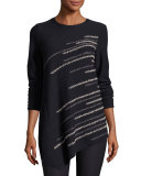 Shooting Stars Asymmetric Tunic, Midnight