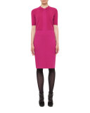 Half-Sleeve Cropped Cardigan, Pink