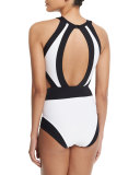 Holly High-Neck Cutout One-Piece Swimsuit