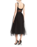 Evangeline Bustier-Style Tulle Gown