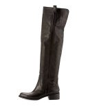 Sofie Over-the-Knee Leather Boot, Black