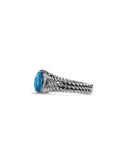 Petite Wheaton Ring with Hampton Blue Topaz and Diamonds
