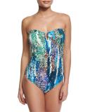 Love Me Tender Printed Bandeau One-Piece Swimsuit